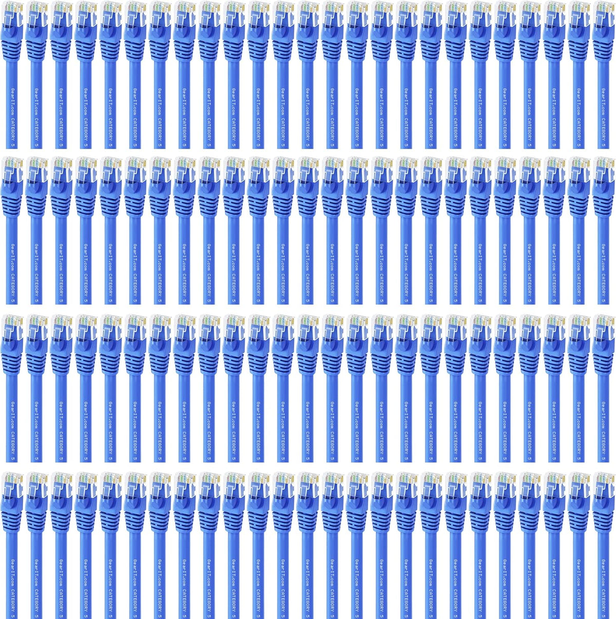 Blue Snagless RJ45 Ethernet Patch Cable 100-Pack 1 Foot F740120