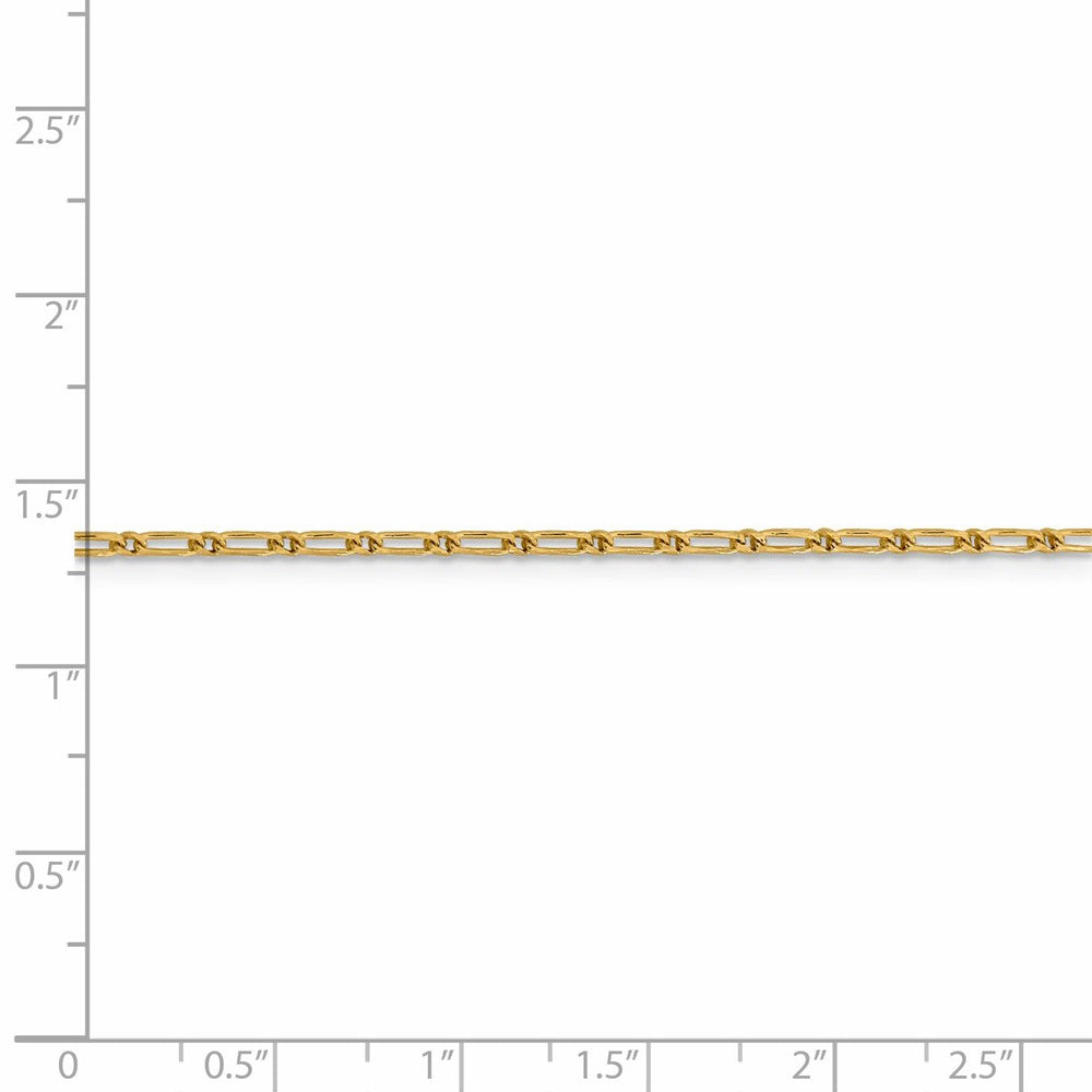 14kt Yellow Gold 1.6mm Diamond Cut Long Link Franco Chain 18 inch E59990
