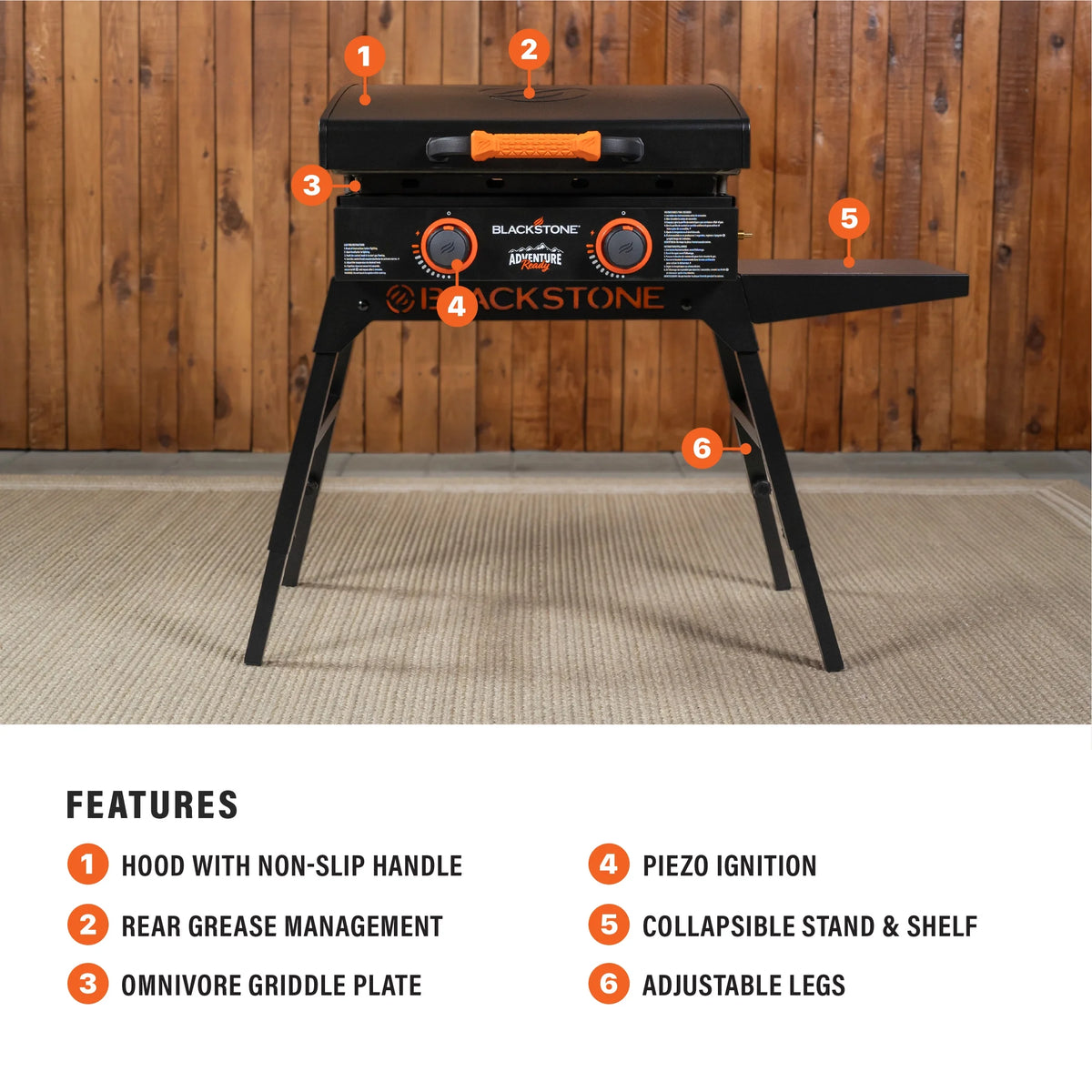 22 Propane Griddle with Stand and Adapter Hose T2362
