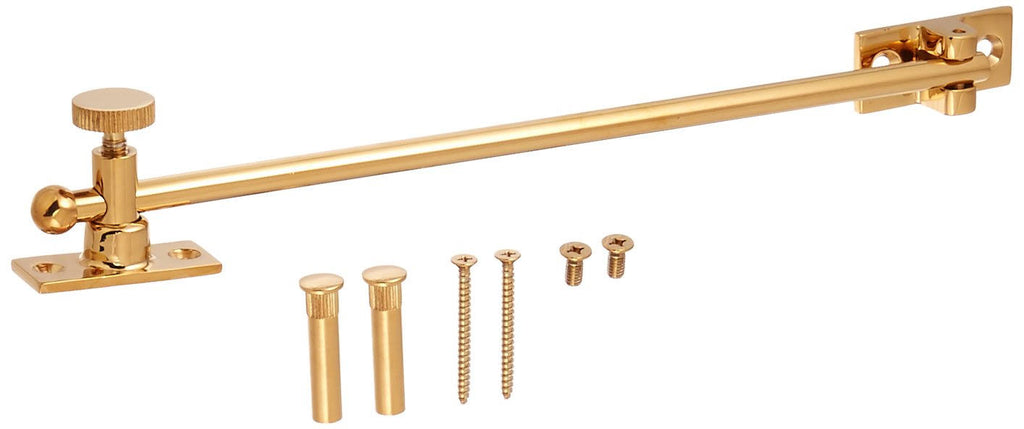 12x22 HD Casement Stay Adjuster, PVD Polished Brass F39760