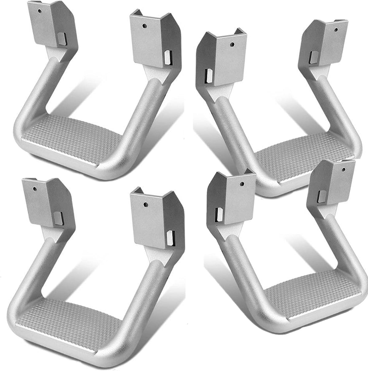 Black Aluminum Side Step for Truck SUV, 2 Piece N8353