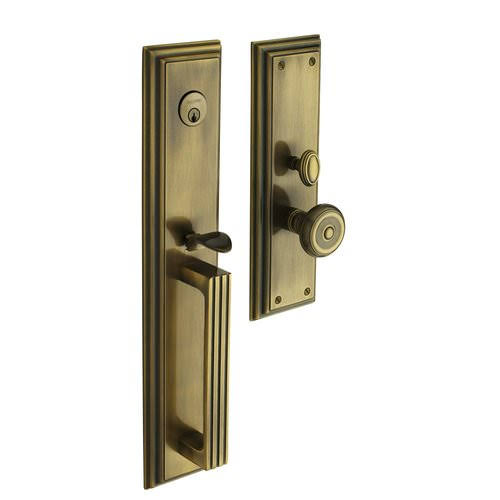 Satin Chrome Double Cylinder Mortise Handleset Trim Set W502