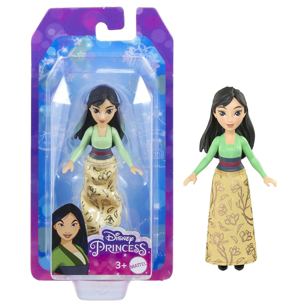 2 Disney Princess 3.5-inch Small Doll - Aurora & Mulan H3124