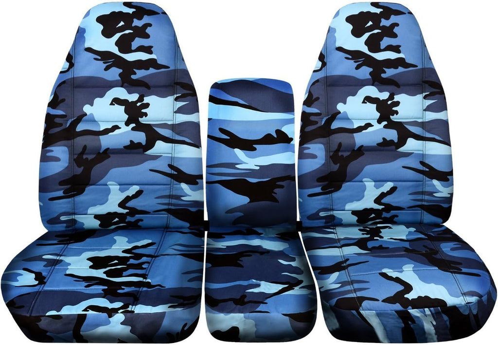 Camo Truck Seat Covers for 2002-2005 Dodge Ram Front 40/20/40 Split Bench with Center Console F12912