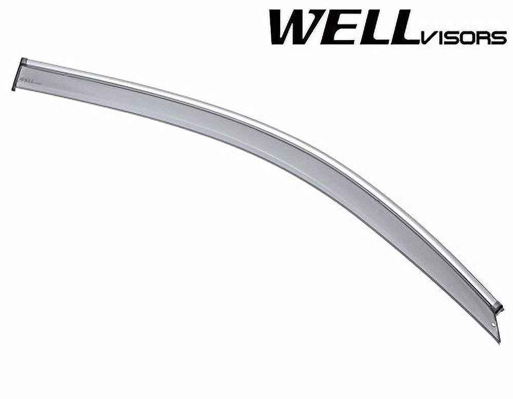 Side Window Wind Deflector Visors with Chrome Trim C16490