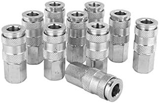 1/4" FNPT High Flow Quick-Connect Steel Coupler, Box of 10 D977