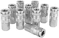 1/4" FNPT High Flow Quick-Connect Steel Coupler, Box of 10 D977
