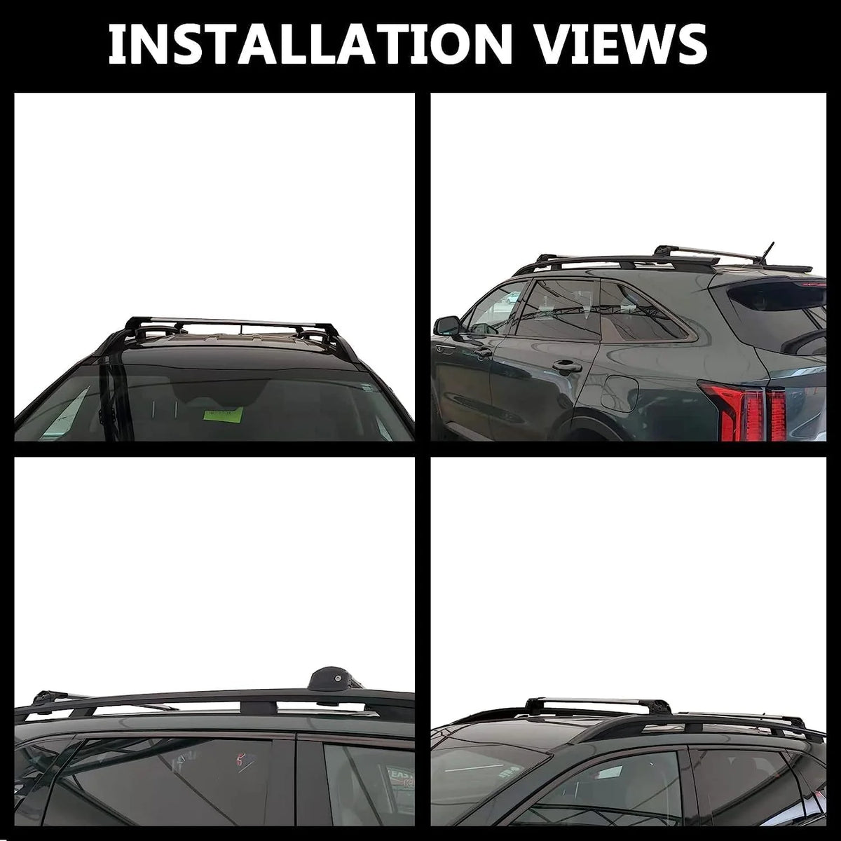 Silver Lockable Roof Rack Crossbars for Factory Raised Side Rails P281436