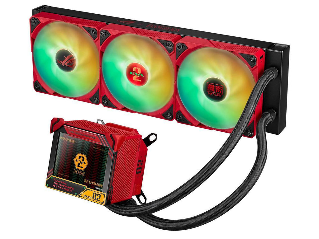 ASUS ROG Ryujin III 360 ARGB All-in-one Liquid CPU Cooler with 360mm Radiator, 3x Magnetic 120mm ARGB Fans, 3.5" OLED Display D385760