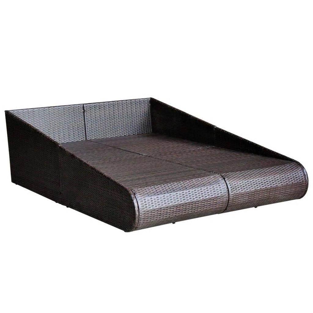 Brown Poly Rattan Daybed T991968
