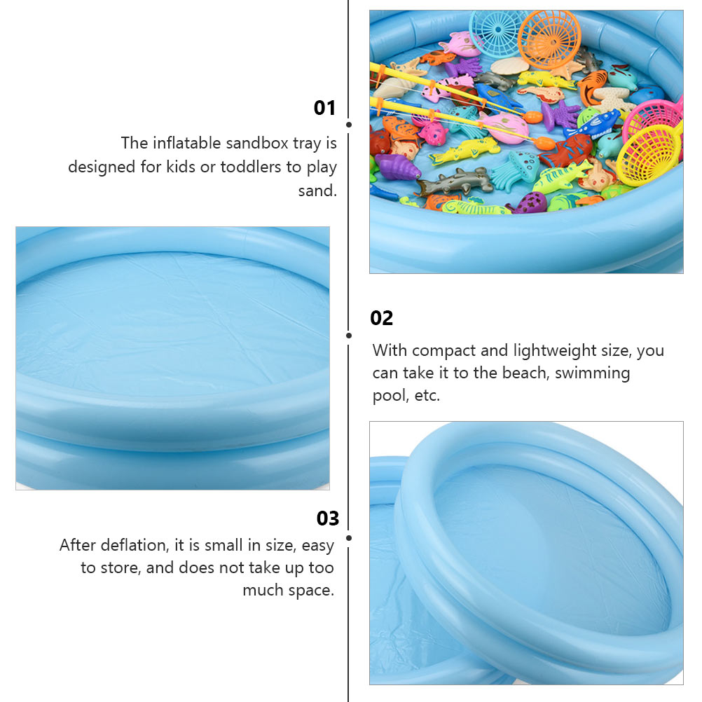 2Pcs Portable Inflatable Pool Plastic Sand Boxes O45281
