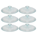 French White Round Glass Lid 6-Pack Q29452