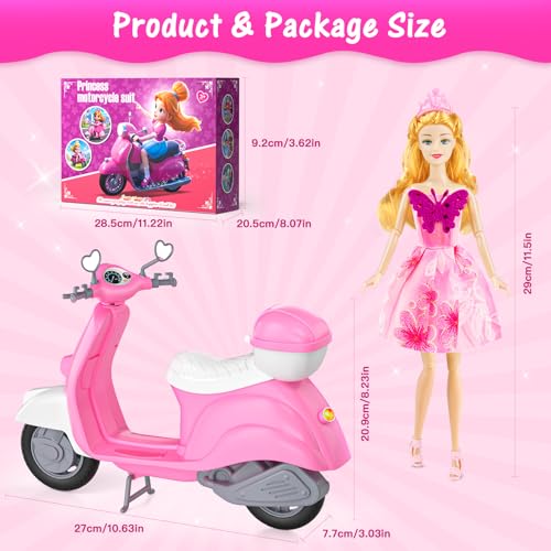 67PCS Doll Playset with Scooter & 11.5 Inch Doll Accessories H757419
