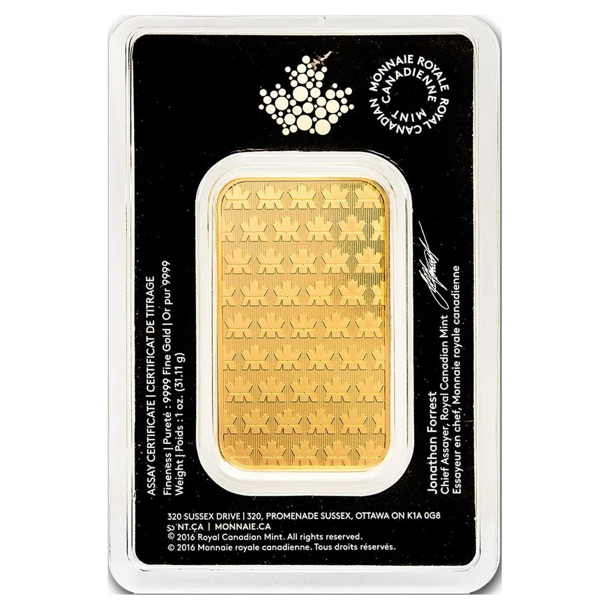 1 oz Gold Bar A182