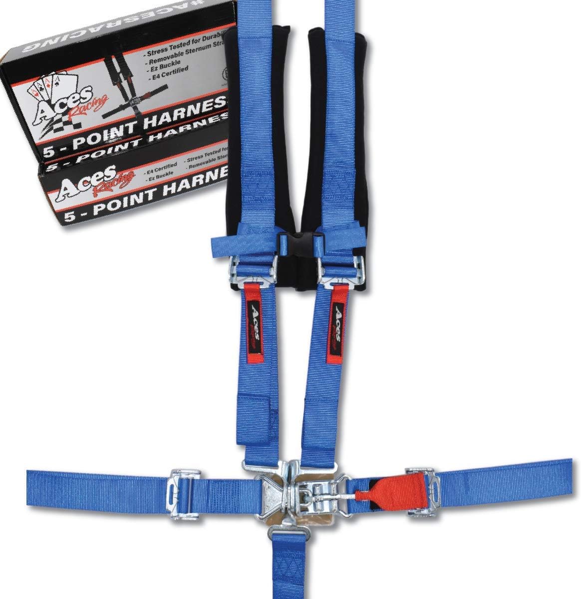 5 Point Harness with 2 Inch Padding, Silver, Pack of 2 U92603