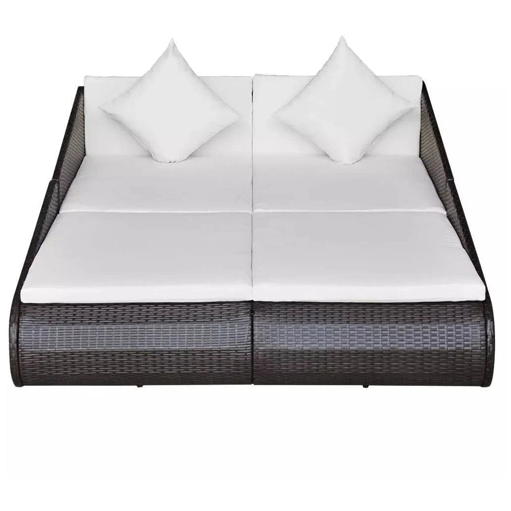 Brown Poly Rattan Daybed T991968