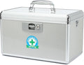 Empty Medicine Box Storage Box Lock Box with Removable Sticker Tray Shoulder Strap X-Large I999