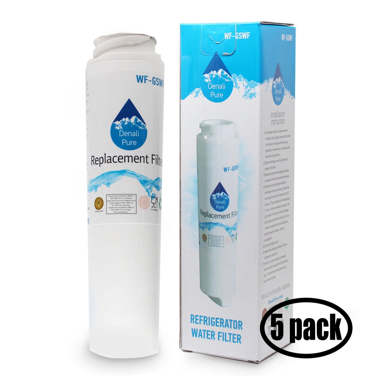 5-Pack Replacement Refrigerator Water Filter C841