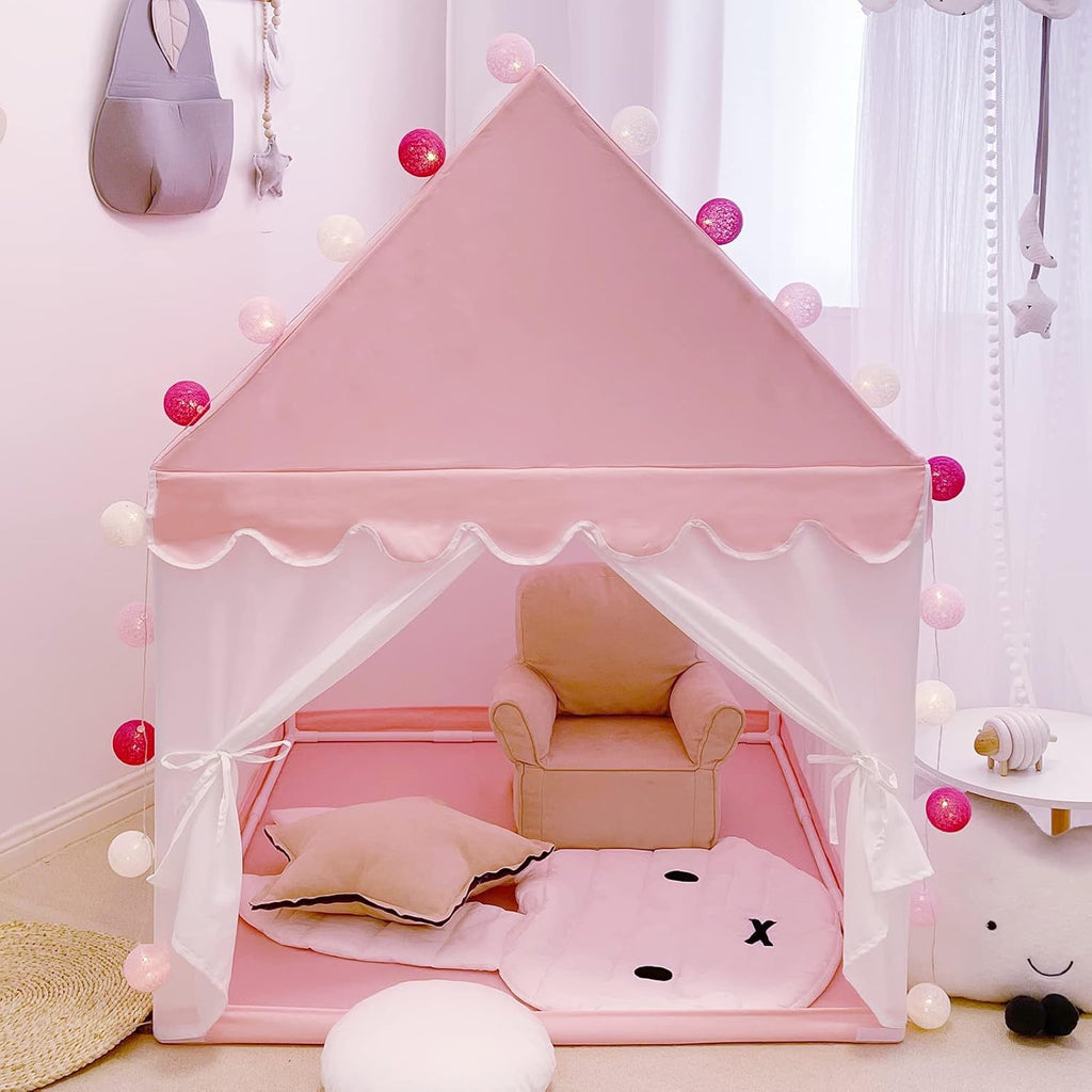Grey Kids Play Tents Princess Castle Indoor Playhouse D764794