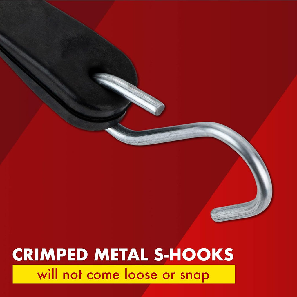 50 Pack 41" EPDM Rubber Tarp Straps with Crimped Hooks F855118