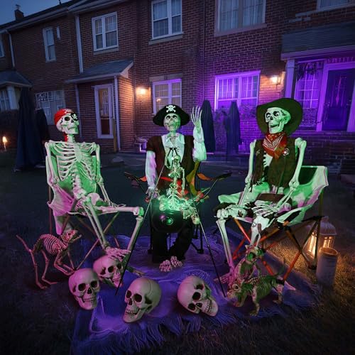 Halloween Witches Cauldron with Tripod Stand Black Pot LED Light J6287