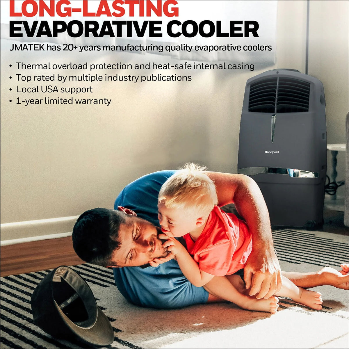 Gray Indoor Evaporative Air Cooler with Remote Control B710
