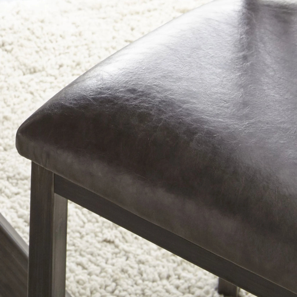 Gray Faux Leather Dining Side Chair S910096