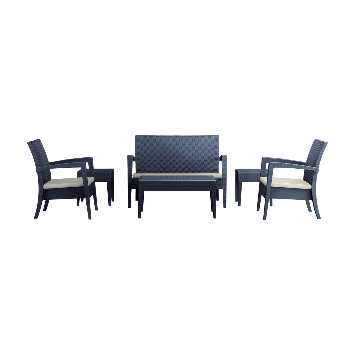 6 Piece Patio Sofa Set in Dark Gray M1512