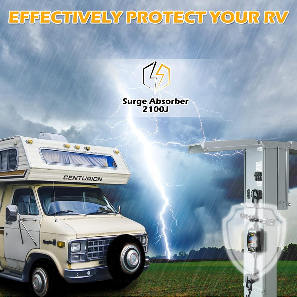 30A Portable RV Surge Protector with Circuit Analyzer R53572