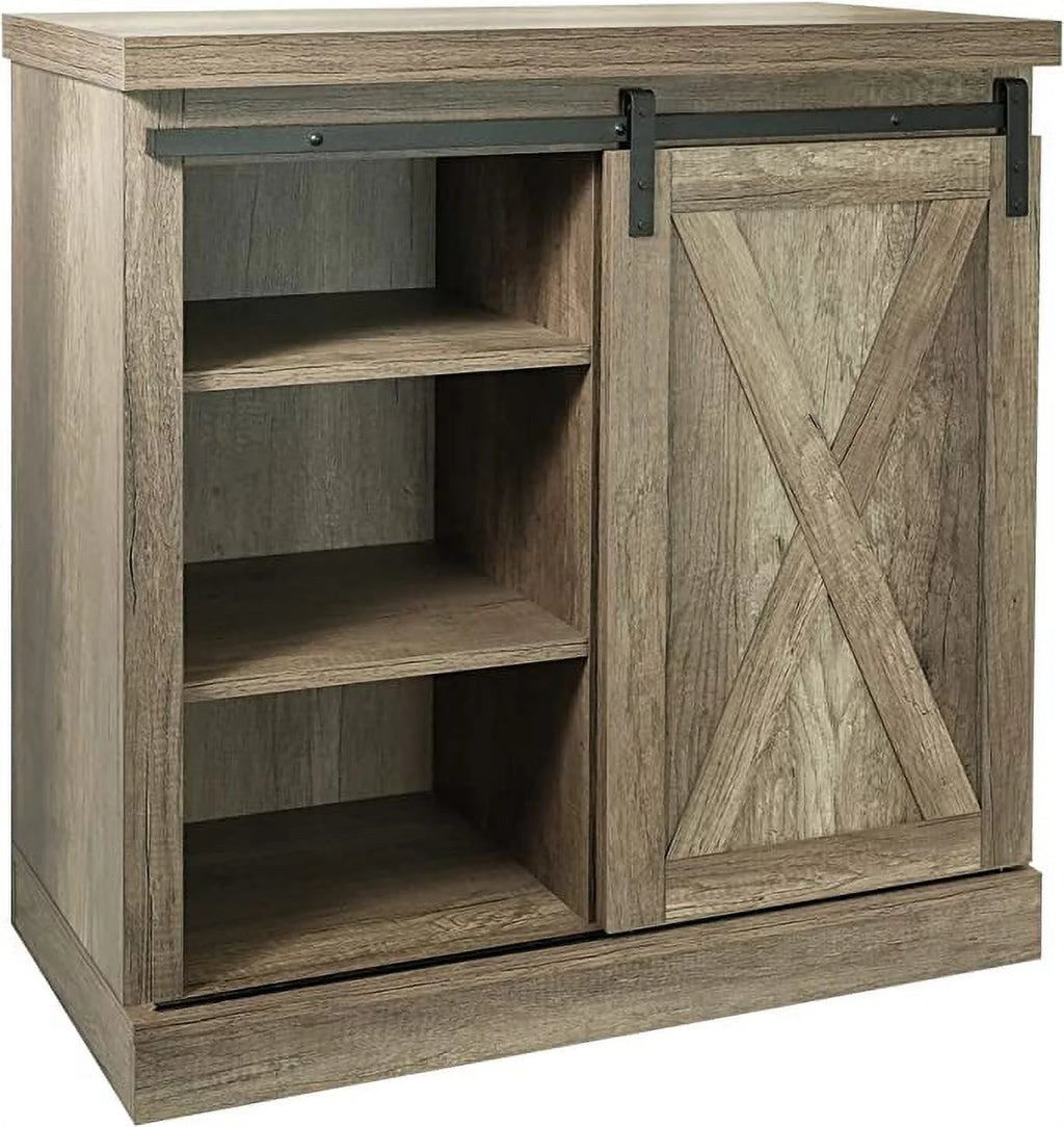 Storage Cabinet with Sliding Slat Door M68042