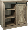 Storage Cabinet with Sliding Slat Door M68042