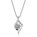 Moissanite Solitaire Necklace S925 Sterling Silver 1CT E7549