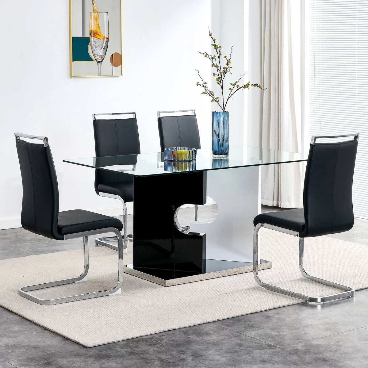 Glass Dining Table for 6 People V2732