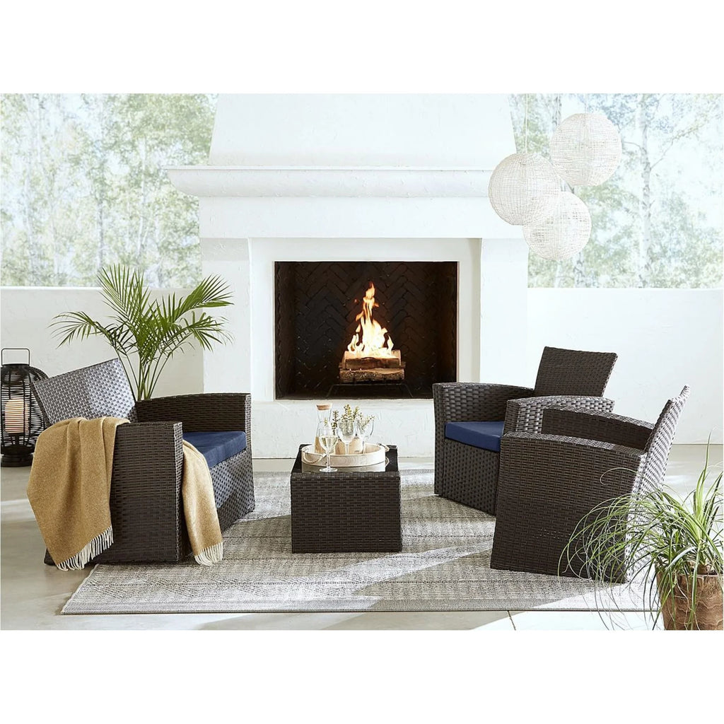 Chocolate 4-piece Patio Conversation Set K65979