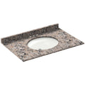 Burlywood Granite Vanity Top 37 in x 22 in with Backsplash 4 in Spread E80413