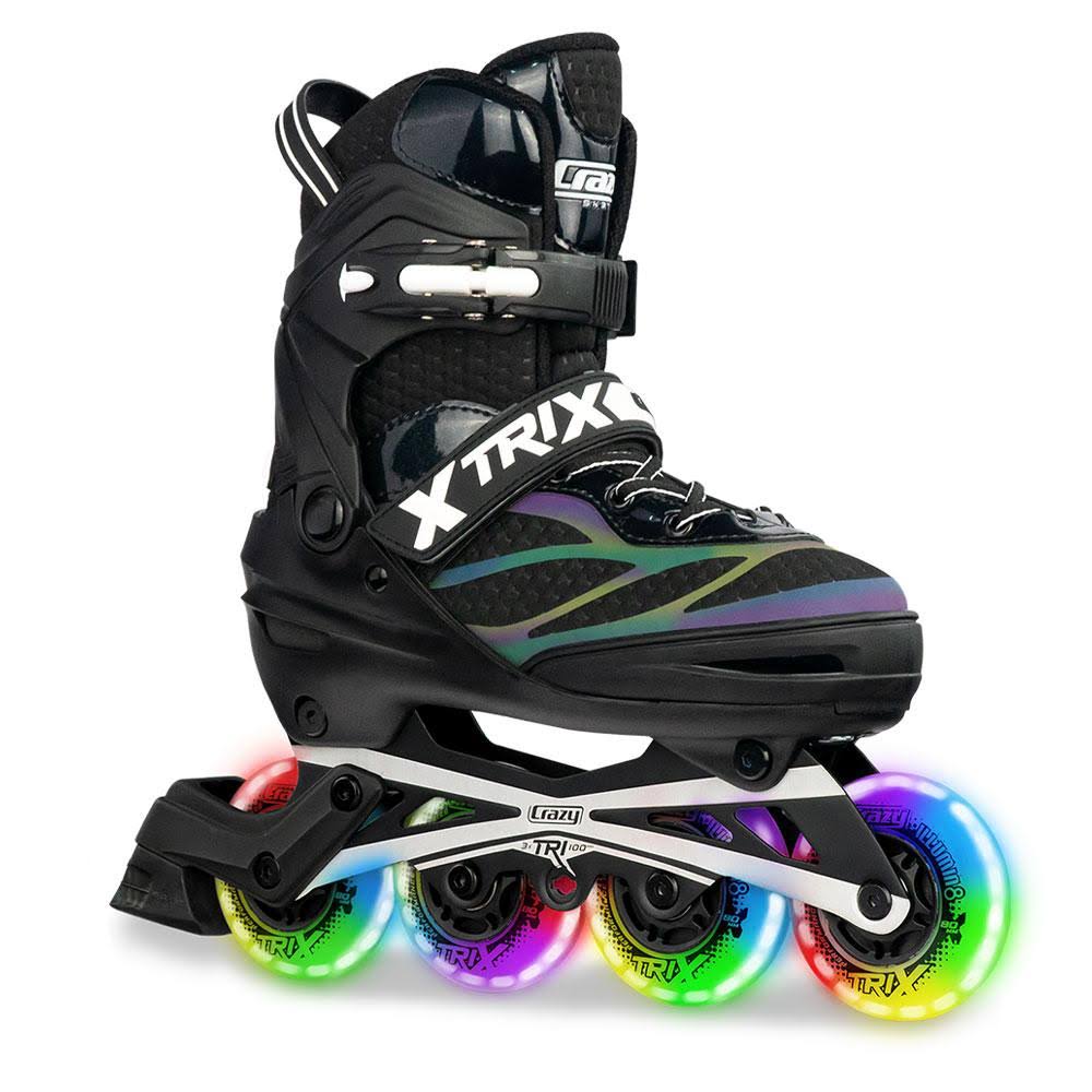 Adjustable Inline Skates Medium Black 4 Wheels J531506