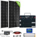 1600WH Complete Solar Power System with 2 195W Solar Panels and 1024WH Power Station Q186