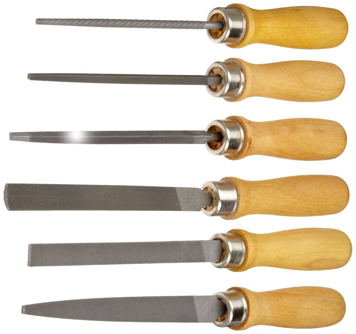 6 Piece Hand File Set with Wood Handles X7444