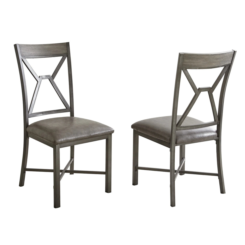 Gray Faux Leather Dining Side Chair S910096