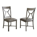 Gray Faux Leather Dining Side Chair S910096