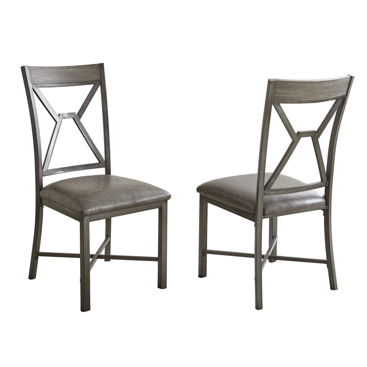 Gray Faux Leather Dining Side Chair S910096