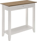 1-Drawer Hall Table with Shelf, Driftwood/White N400