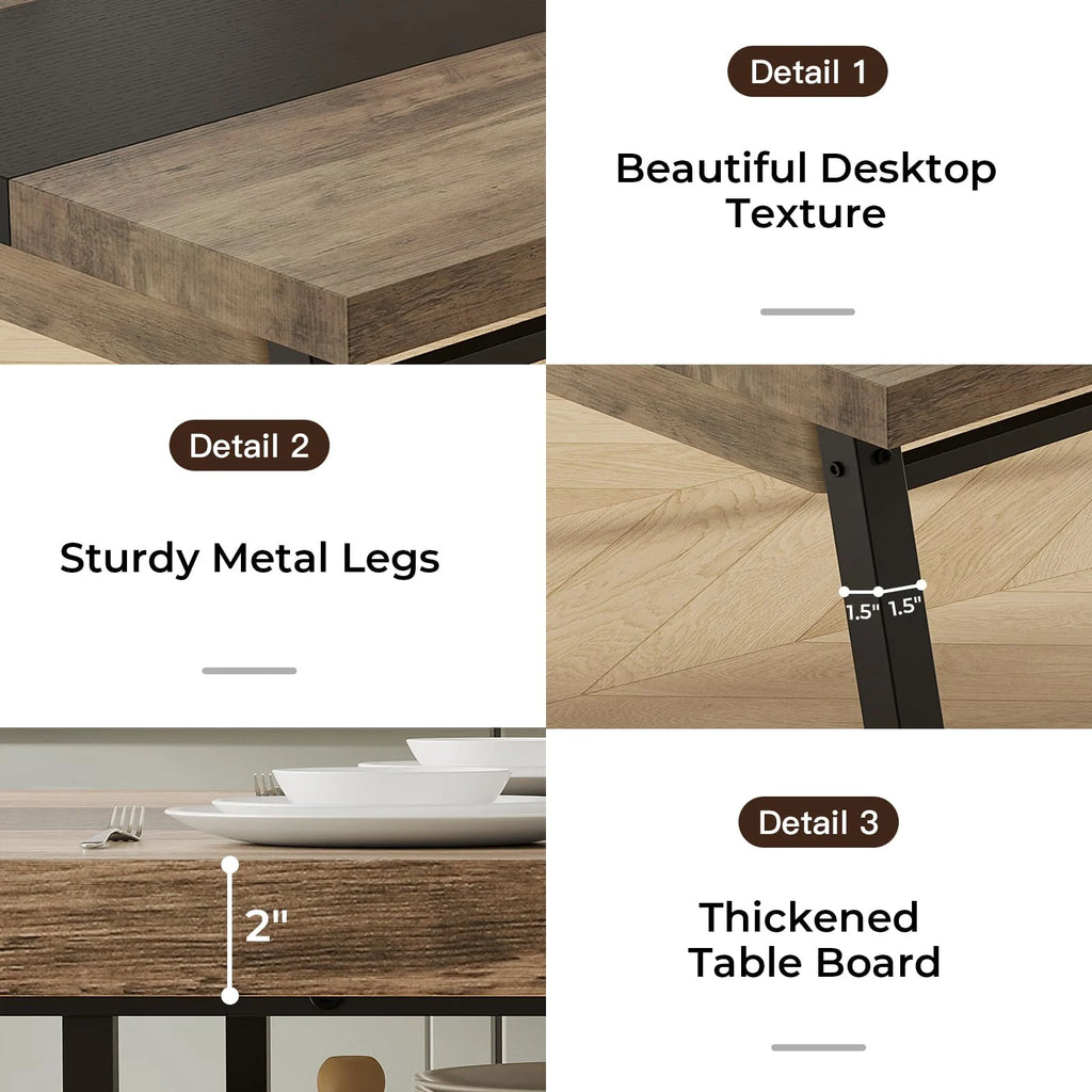 Chestnut Dining Table with 2 Drawers K2697