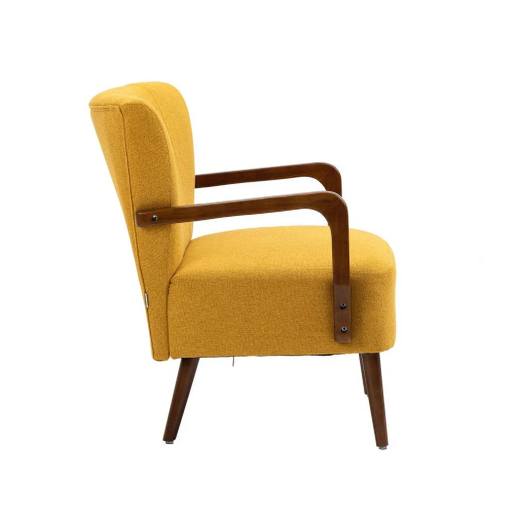 Mid Century Modern Linen Accent Chair H36700