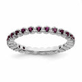 Sterling Silver Amethyst Stackable Ring F147