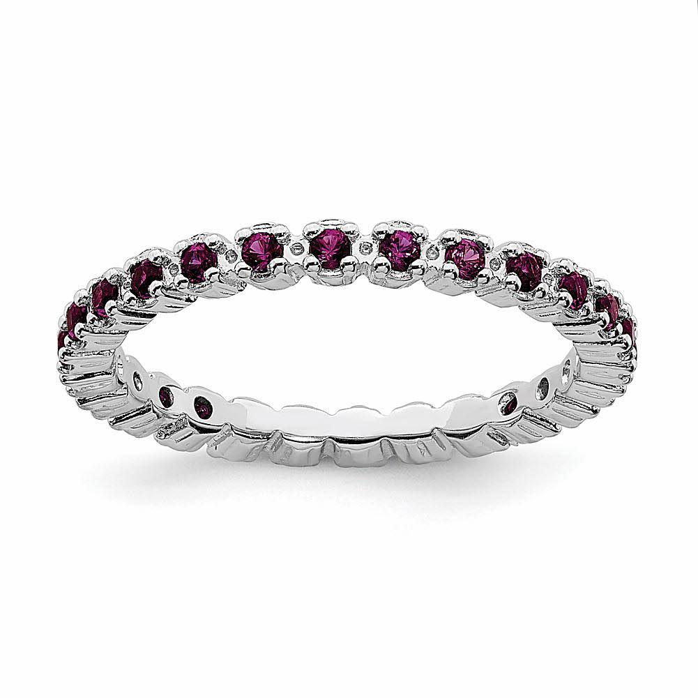 Sterling Silver Amethyst Stackable Ring F147