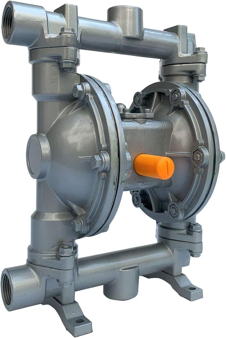 Air-Operated Double Diaphragm Pump, 1 inch Inlet & Outlet, Aluminum, 35 GPM Max 120PSI O3681