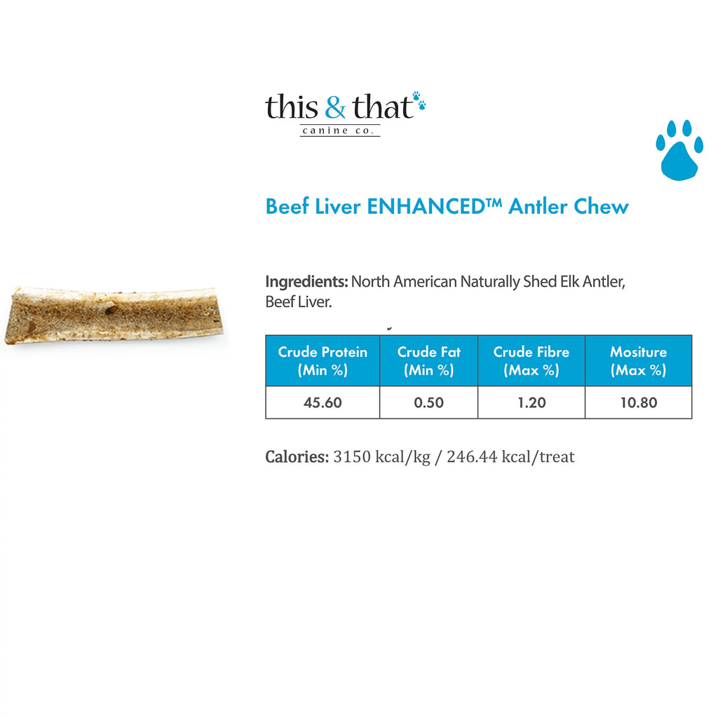 Beef Liver Elk Antler Dog Chew V904030