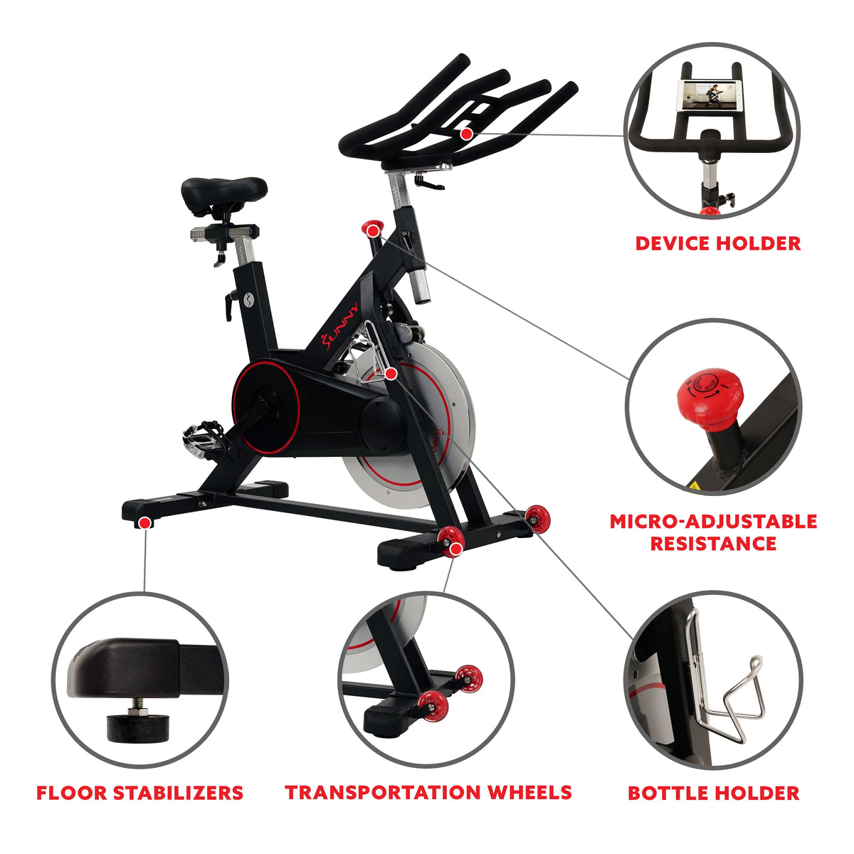 Magnetic Belt Drive Indoor Stationary Exercise Bike K952661