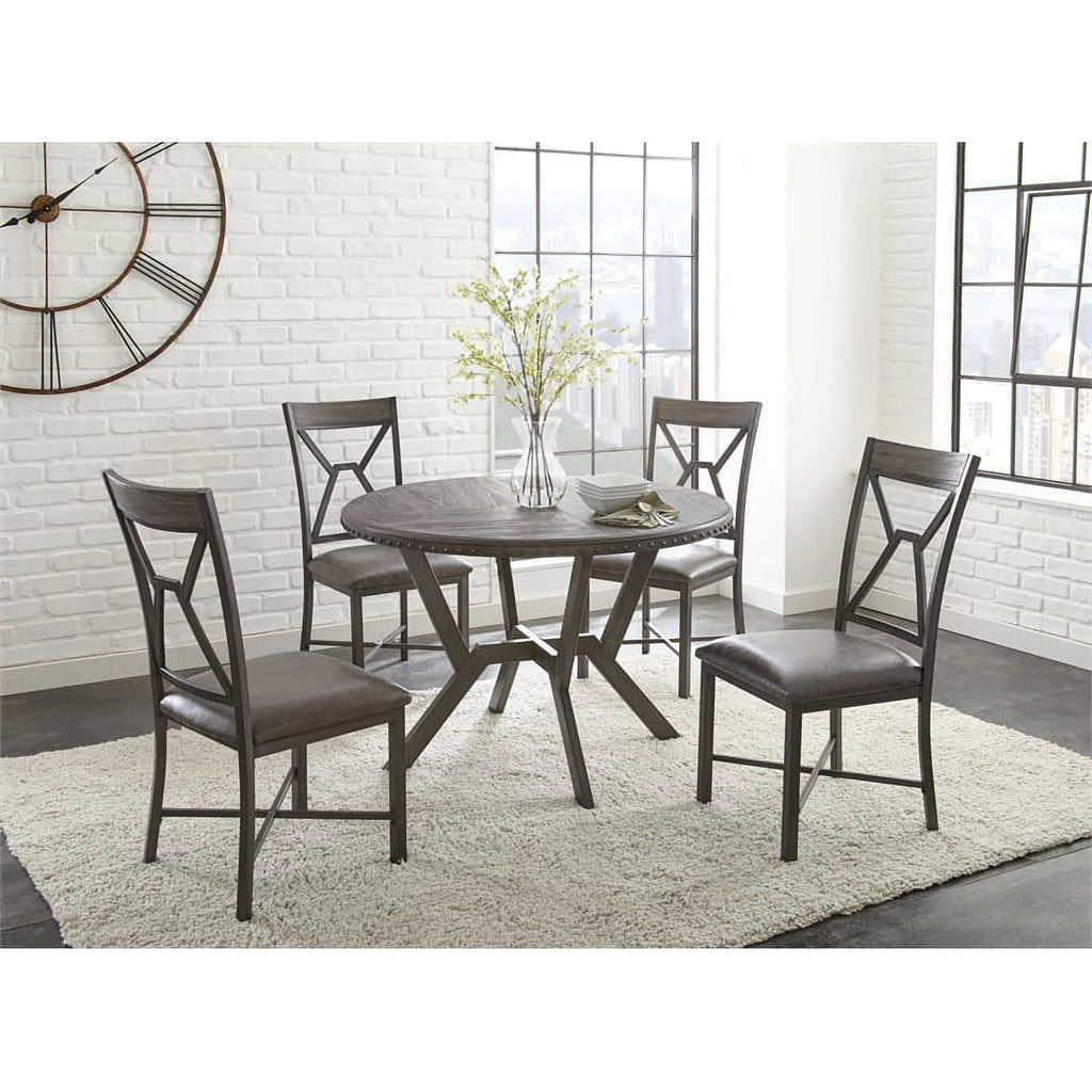 Gray Faux Leather Dining Side Chair S910096